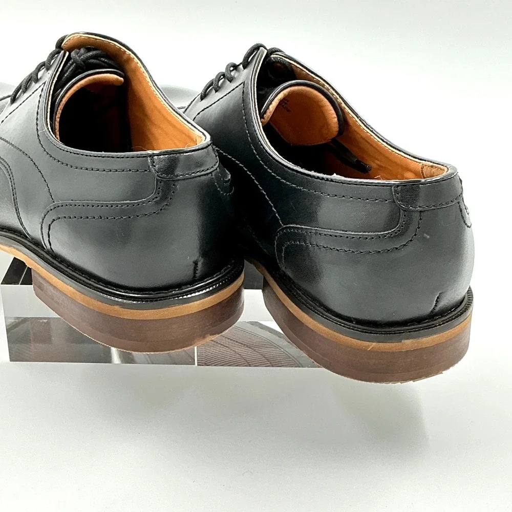 Nordstrom Rack Mens Size 11 Black Leather Cap Toe Derby Dress Shoes NEW Radian